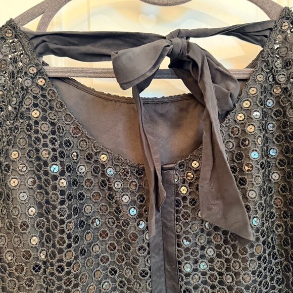 Lilly Pulitzer Black Sequin Lace Shift Dress – Size 10 - Picture 5 of 12